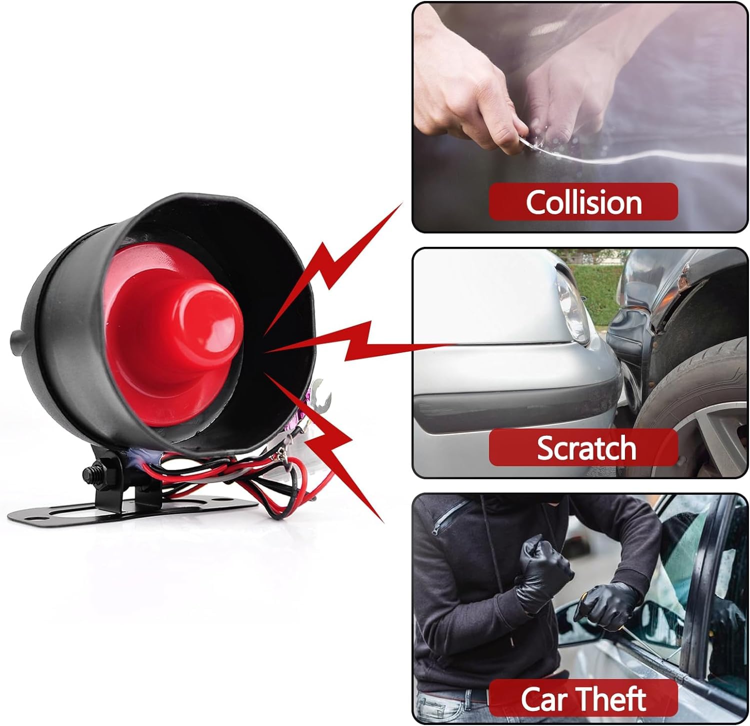 Quick Sense High-Power Electronic Siren 110dB DC 9-15V Hooter