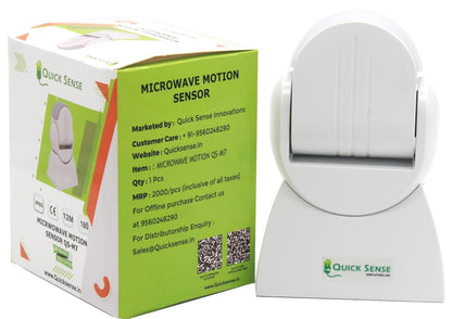 Quick Sense QS_M7 IP65 Wall-Mount Microwave Motion Sensor White