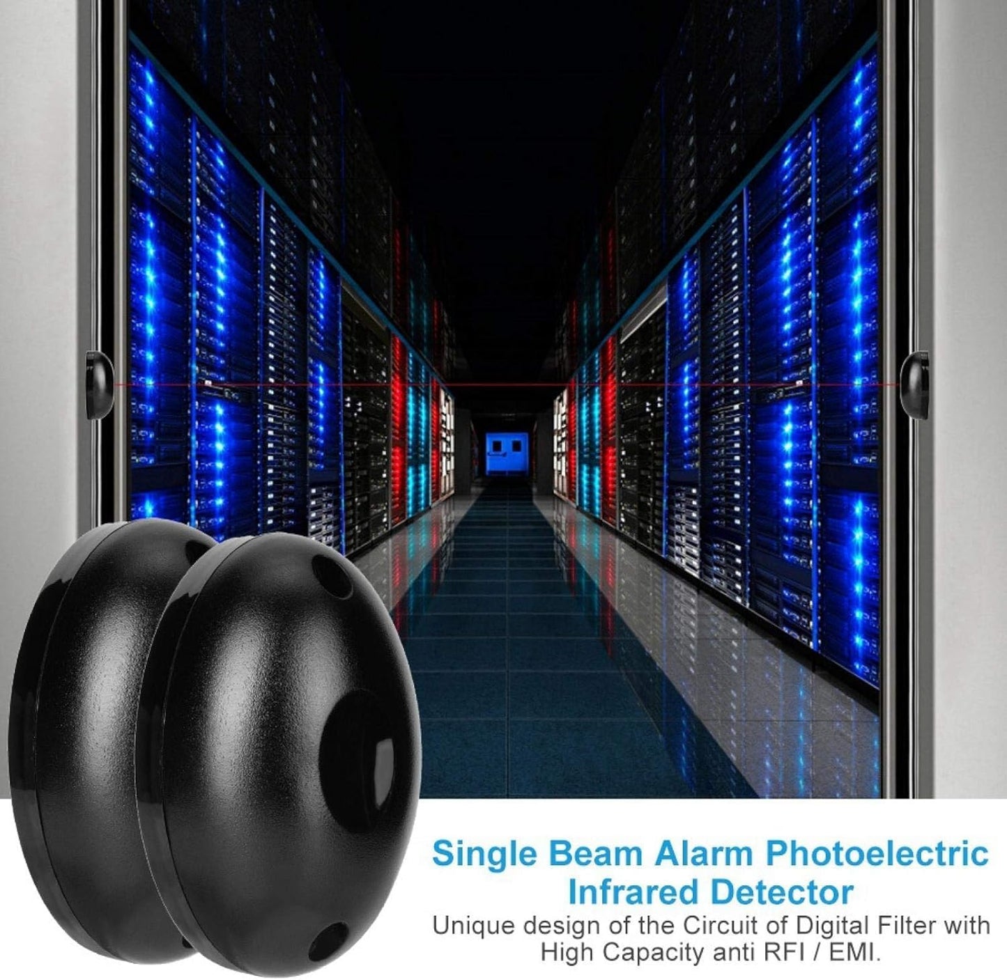 Quick Sense Photoelectric Infrared Beam Detector Single-Beam Door Sensor