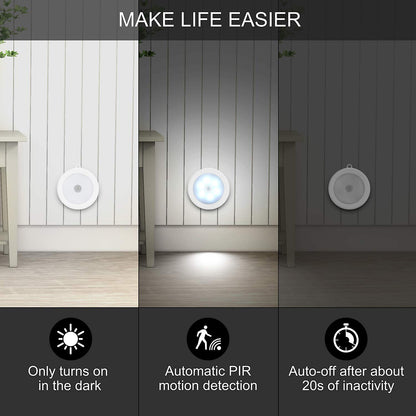 Quick Sense Motion Sensor LED Night Light Battery Wireless PIR