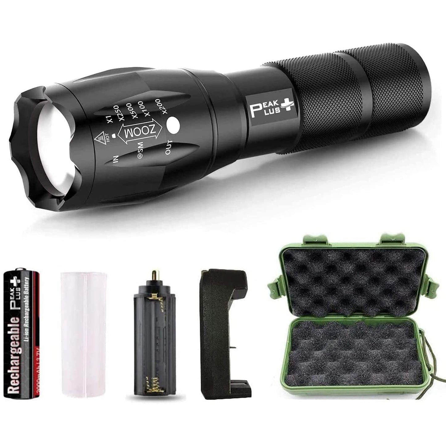 Quick Sense Rechargeable Tactical Flashlight LFX1000 18650 Long Beam