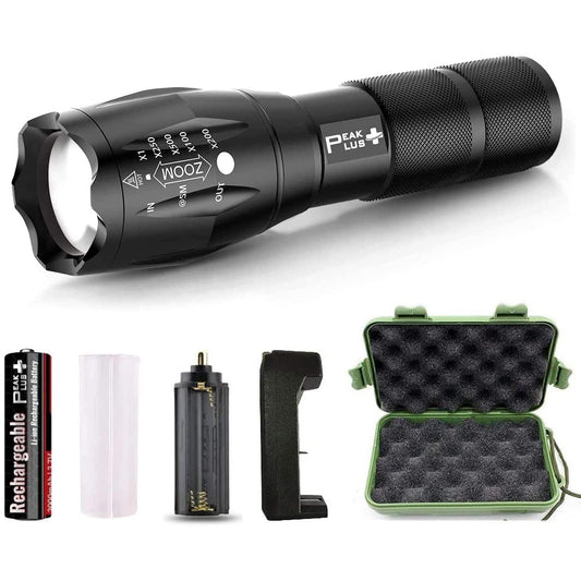 Quick Sense Rechargeable Tactical Flashlight LFX1000 18650 Long Beam