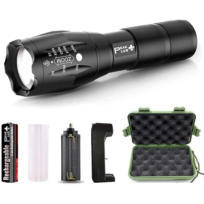 Quick Sense Rechargeable Tactical Flashlight LFX1000 18650 Long Beam
