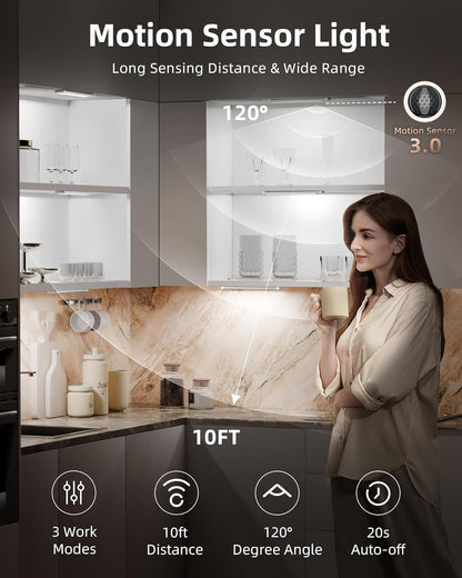 Quick Sense Rechargeable Motion Sensor LED Wardrobe Under-Cabinet Light