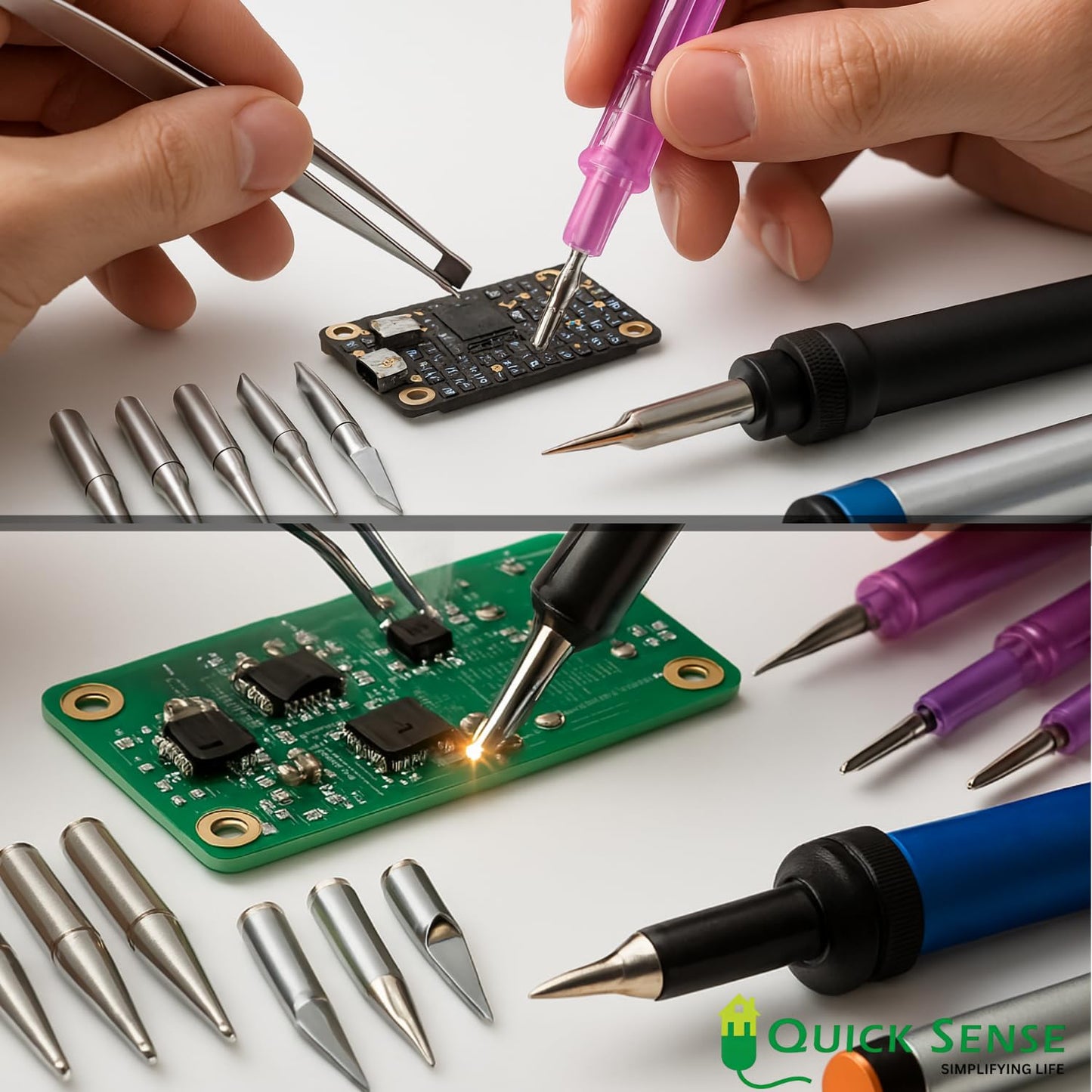 Quick Sense Adjustable 60W Soldering Iron 18-Piece Kit