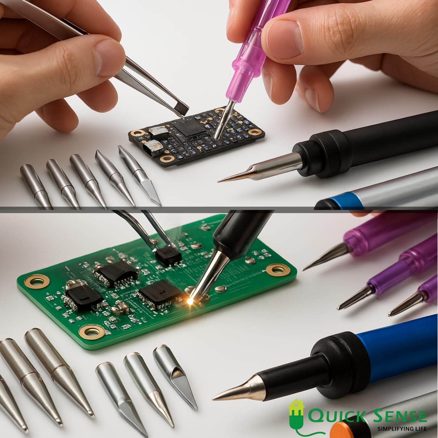 Quick Sense Adjustable 60W Soldering Iron 18-Piece Kit
