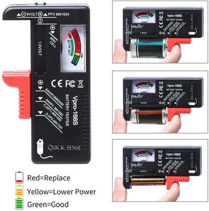 Quick Sense BT01 Analog Battery Tester — AA AAA C D