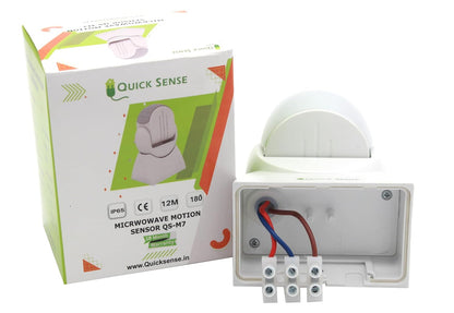 Quick Sense QS_M7 IP65 Wall-Mount Microwave Motion Sensor White
