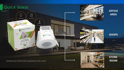 Quick Sense PIR Ceiling Motion Sensor with Adjustable Lux Timer