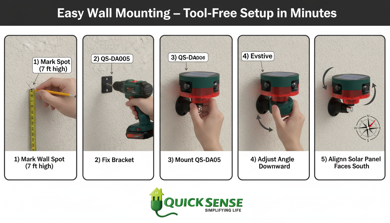 Solar Motion Sensor Alarm QS-MSA02 B2B