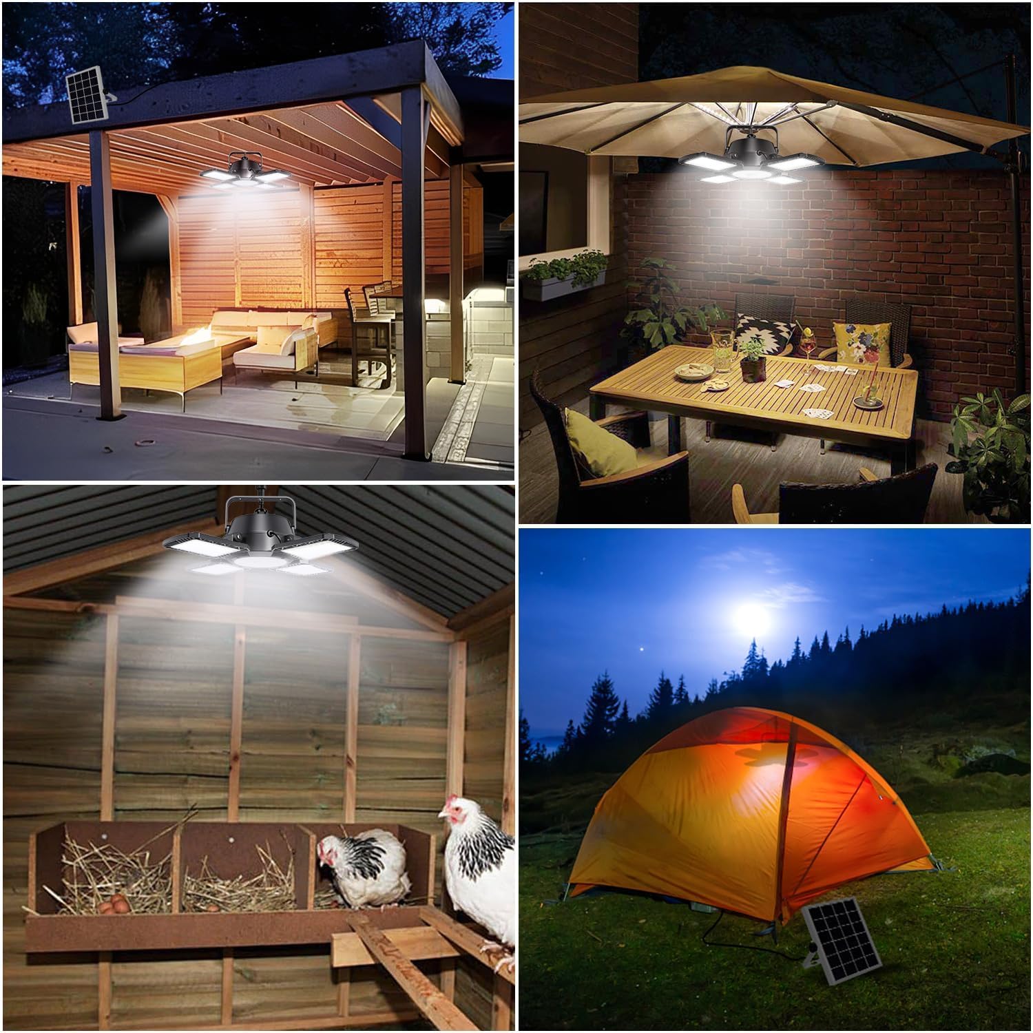 Quick Sense Solar Pendant Light 176 LED Motion Sensor Remote