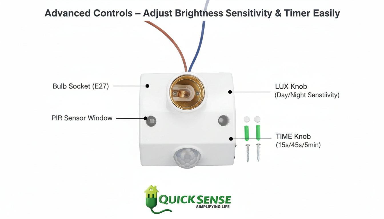 PIR Lamp Holder Qs-LH01