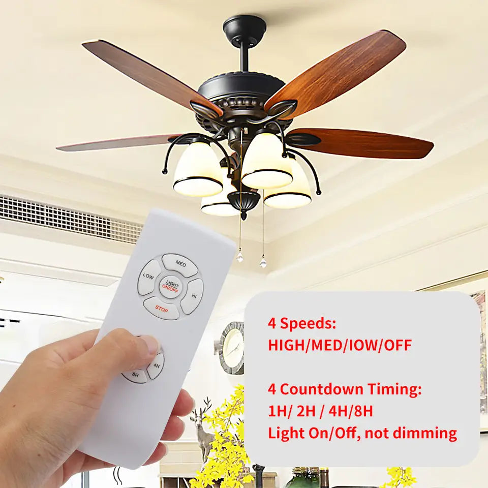 Quick Sense (QS-RF02):Smart Universal Wireless Ceiling Fan Light Controller Kit Remote Adjust Speed Light Remote Control Switch