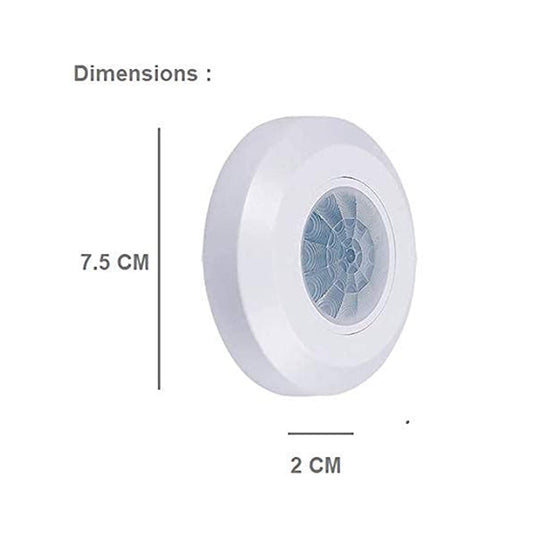 Quick Sense QS-O6B 360 degree ceiling PIR motion sensor front view