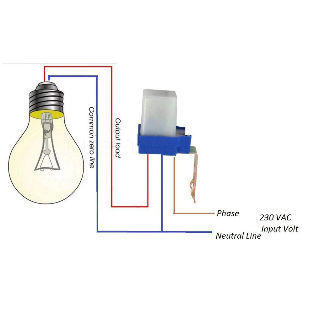 Quick Sense(QS-301): Waterproof 220 V Auto Day/Night on and Off Photocell, LDR Sensor Switch 6 A for Lighting (White) - Quick Sense Innovations