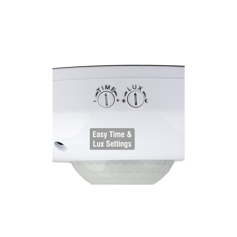 Quick Sense(Qs-07): 360 Degree 220V Ceiling-Mount White PIR Motion Sensor Switch with LUX Sensor In-built Energy Saving Sensor, LUX Adjustment, Time Adjustment, Automatic Sensor (Qs-07) - Qui