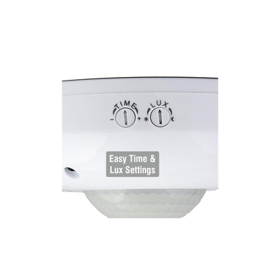 Quick Sense(Qs-07): 360 Degree 220V Ceiling-Mount White PIR Motion Sensor Switch with LUX Sensor In-built Energy Saving Sensor, LUX Adjustment, Time Adjustment, Automatic Sensor (Qs-07) - Qui