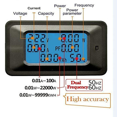 Quick Sense AC 5KW 20Amp Digital Energy Meter with Blue Back Light Power Meter (5 KW Energy Meter) - Quick Sense Innovations
