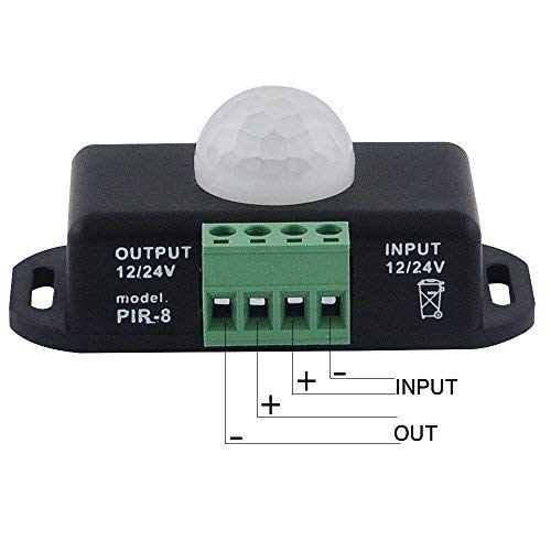 Quick Sense(Qs-WR05):12V 24V PIR Sensor LED Motion Sensor Switch Motion Timer Function Sign Control PIR Controller LED Strips Lighting - Quick Sense Innovations