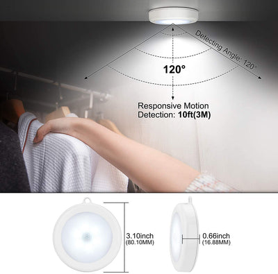 Upgraded Motion Sensor LED Night Light, Non-Fall Cordless Battery-Powered Wall Light - Quick Sense Innovations