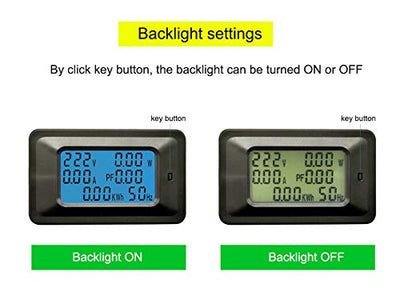 Quick Sense AC 20KW 110-250V 100A Digital Power Energy Voltmeter Ammeter Frequency Meter - Quick Sense Innovations
