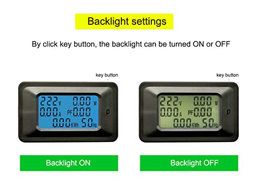 Quick Sense AC 20KW 110-250V 100A Digital Power Energy Voltmeter Ammeter Frequency Meter - Quick Sense Innovations